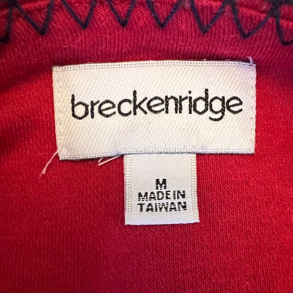 Breckenridge Women's Red Country Christmas Embroidered Jacket, Size Medium - Picture 12 of 12